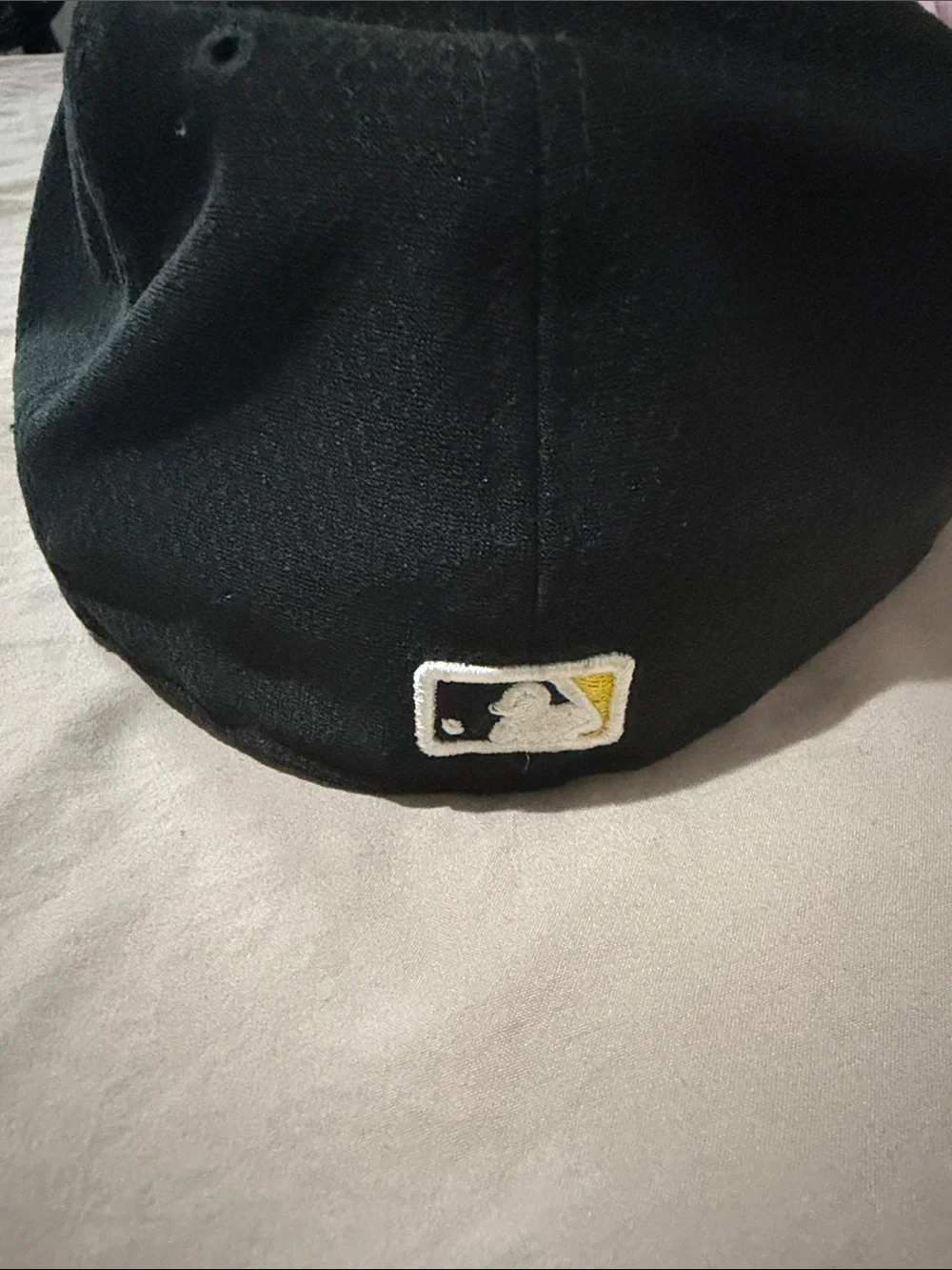 New Era Black & Yellow Fitted Cap with Embroidered Logo